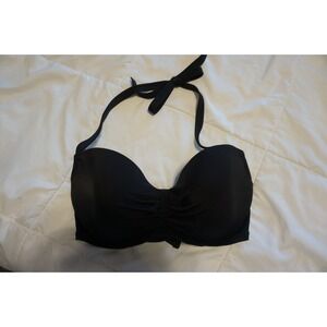 Shade & Shore Black Halter Bandeau Bikini Top